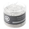 U Brands Standard Push Pins, Plastic, Clear, 7/16", PK200 658U08-24